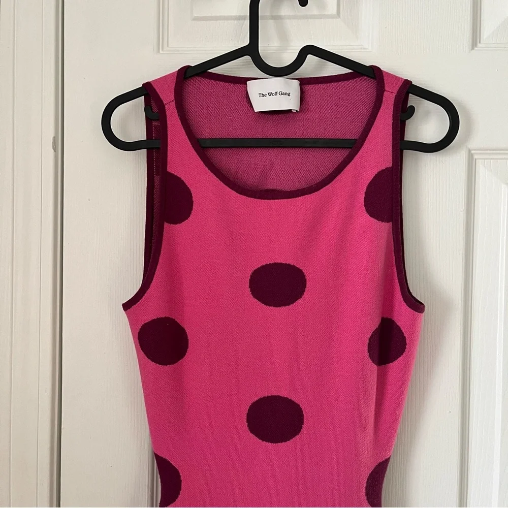 EUC The Wolf Gang Mira Sleeveless Knit Maxi Dress size Large - Picture 3 of 13